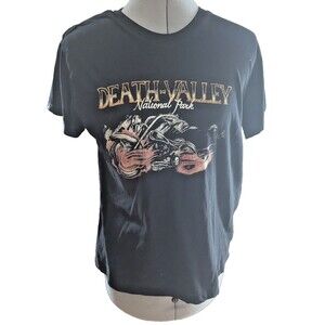 The Relaxed Tee Death Valley T-Shirt‎ Women M Black Motorcycle
